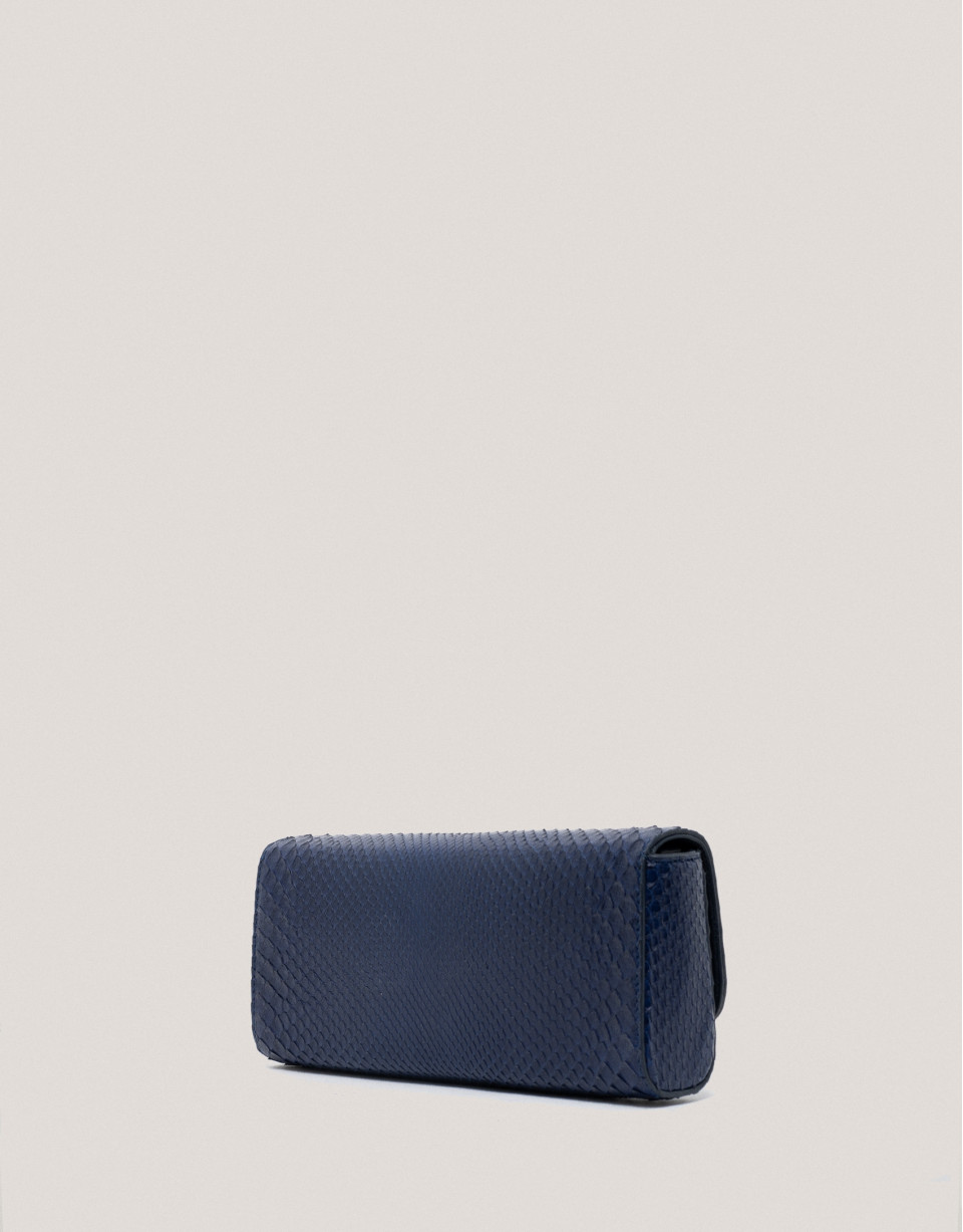 Blue snakeskin Ariana clutch bag - Sale | Roberto Verino