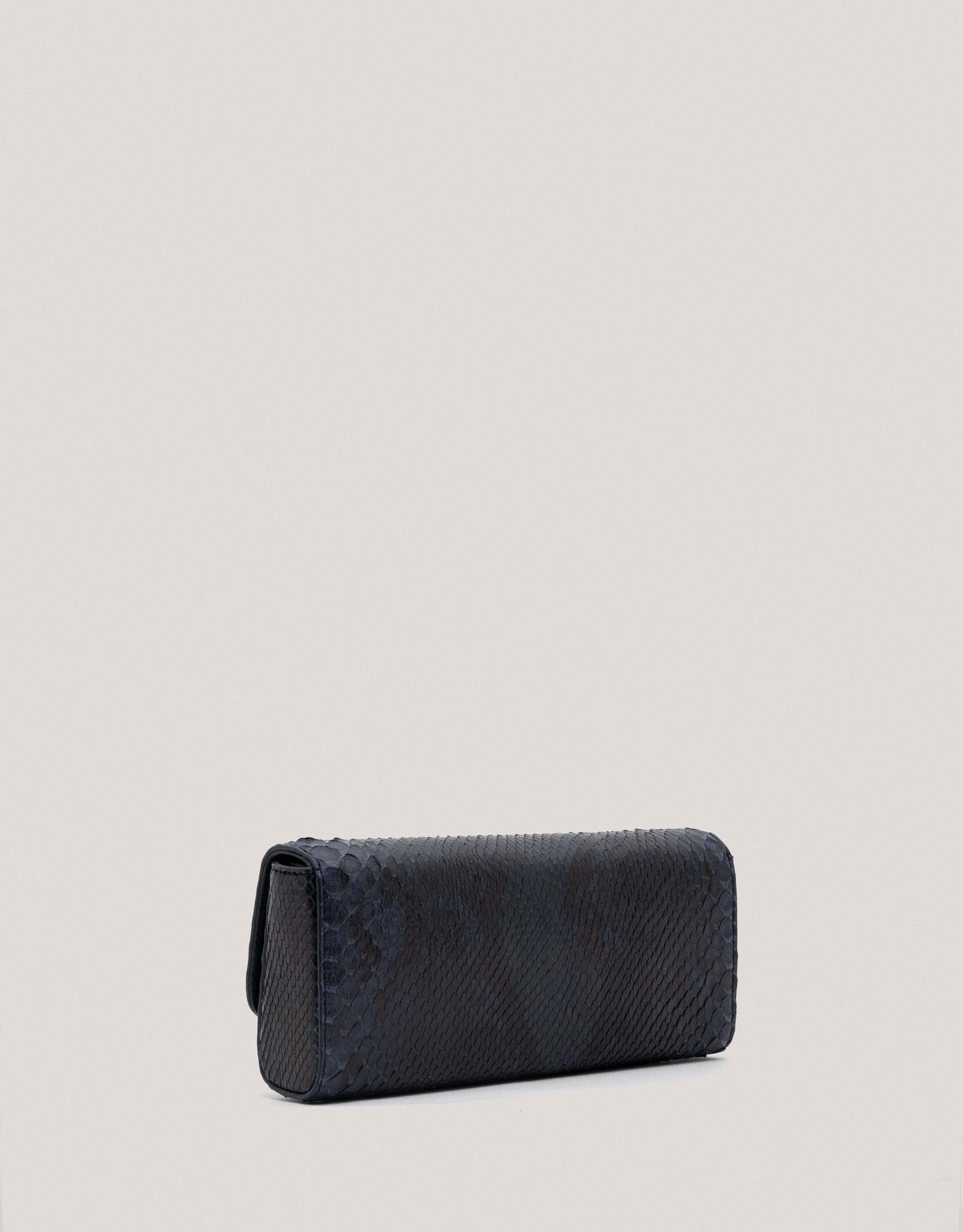 Dark blue snakeskin Ariana clutch bag - Sale | Roberto Verino