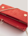 Bolso Clutch Ariana piel serpiente rojo carmesí | Roberto Verino