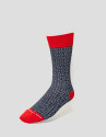 Pack of navy blue and navy jacquard socks