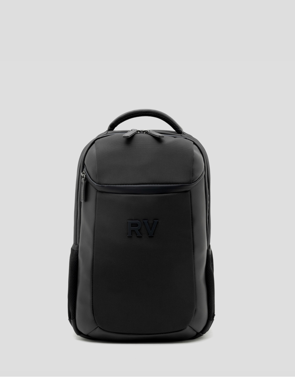 Black leather and nylon Mimi backpack