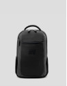 Mochila Mim nailon y piel negra
