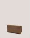 Cartera billetera grande Linda piel acolchada cámel