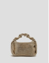 Bolso de mano Ariana Cristal Mesh dorado