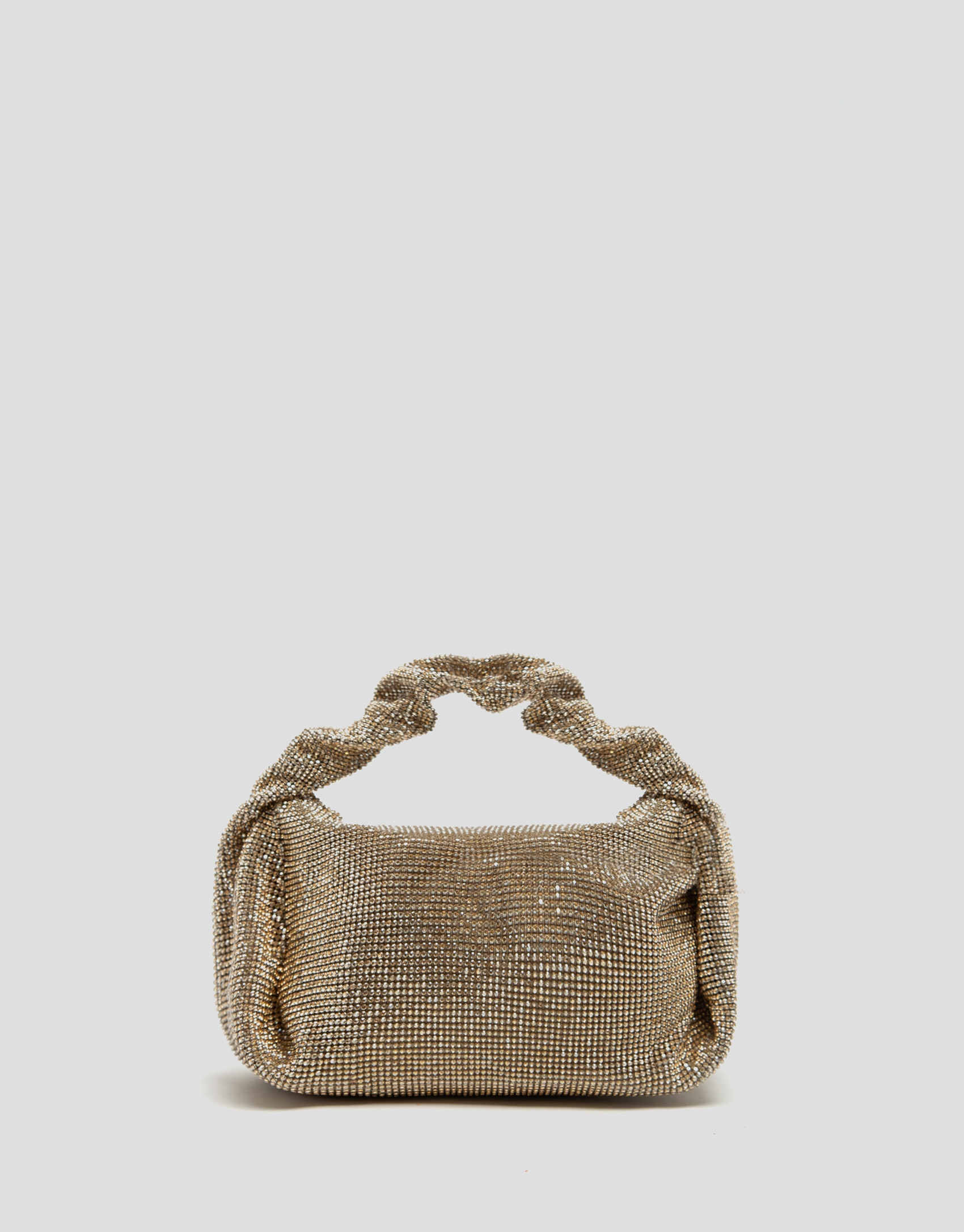 Bolso de mano Ariana Cristal Mesh dorado