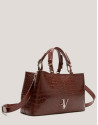 Bolso Satchel Miranda piel grabada coco marrón