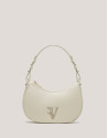 Beige leather Sun Moon shoulder bag