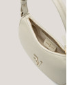 Beige leather Sun Moon shoulder bag