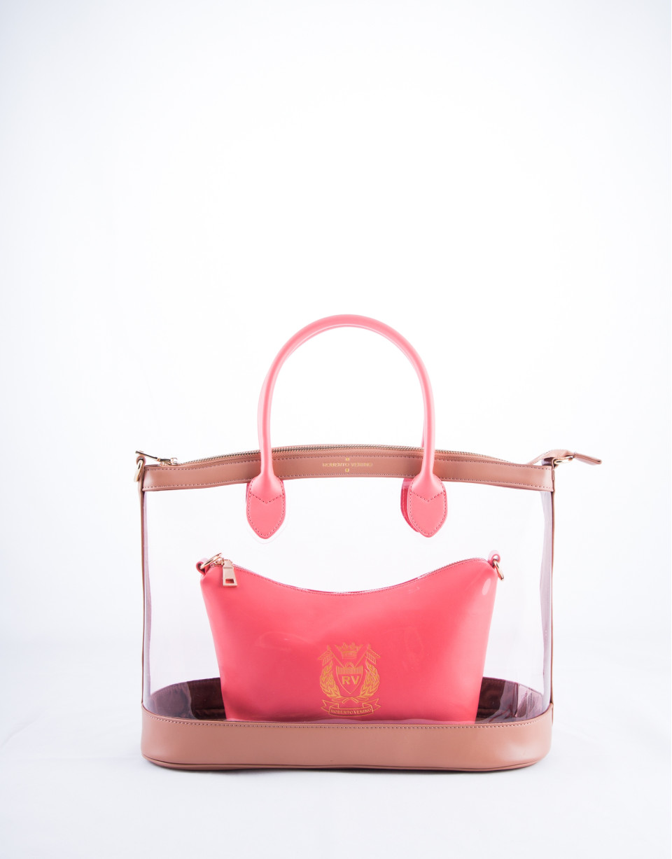 Pink  two piece Vera shopping bag 