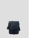 Blue nylon tablet shoulder bag