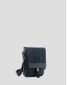 Blue nylon tablet shoulder bag