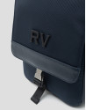 Blue nylon tablet shoulder bag