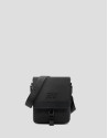 Black nylon tablet shoulder bag