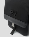 Black nylon tablet shoulder bag