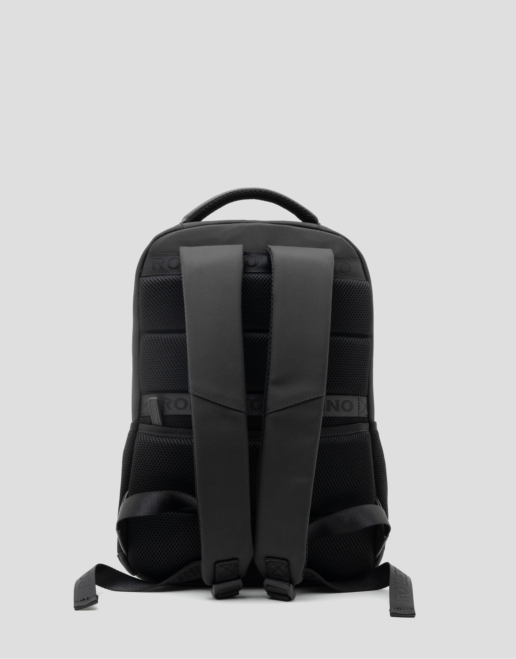 Black leather and nylon Mimi backpack