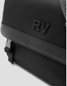 Black leather and nylon messenger bag