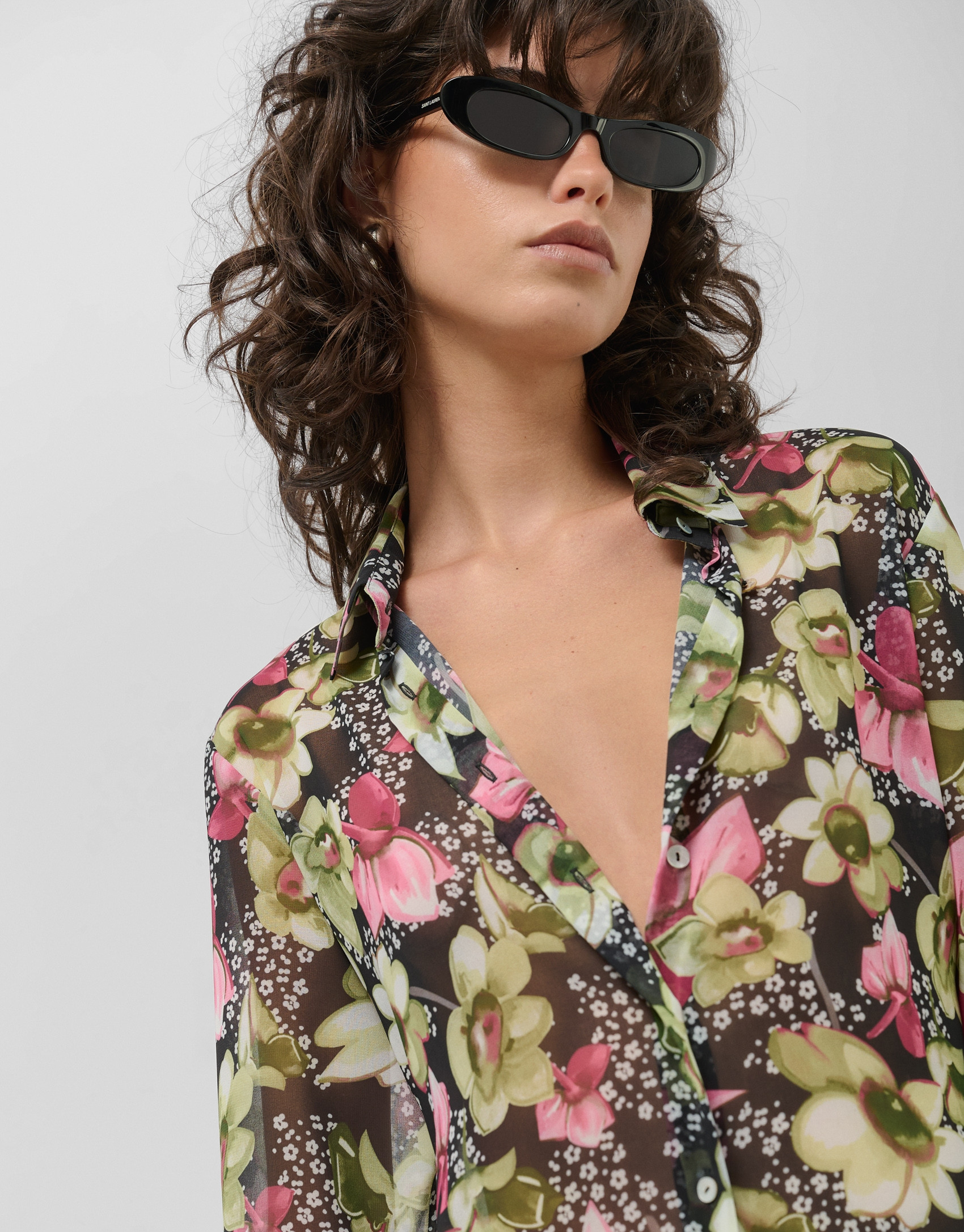 Vestido camisero midi manga larga crepe ... | Roberto Verino