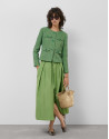 Chaqueta corta tweed tonos verde - Mujer | Roberto Verino