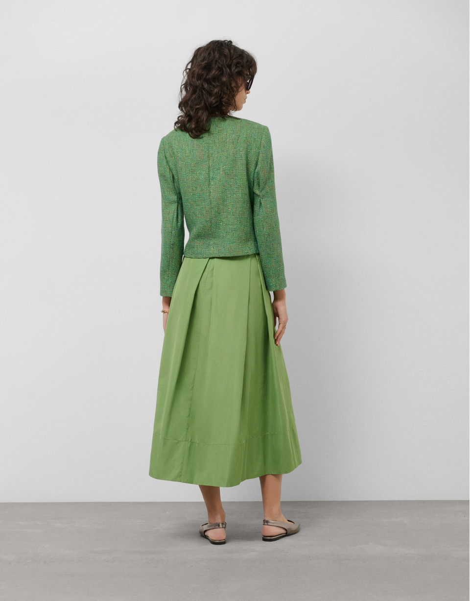 Green tweed short jacket - Woman - SS2025 | Roberto Verino