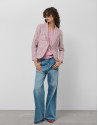 Chaqueta corta tweed tonos rosa - Mujer | Roberto Verino