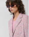 Chaqueta corta tweed tonos rosa - Mujer | Roberto Verino