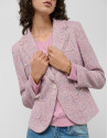 Pink tweed short jacket - Woman - SS2025 | Roberto Verino