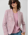 Chaqueta corta tweed tonos rosa - Mujer | Roberto Verino