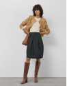 Short camel nappa jacket - Woman - SS2025 | Roberto Verino