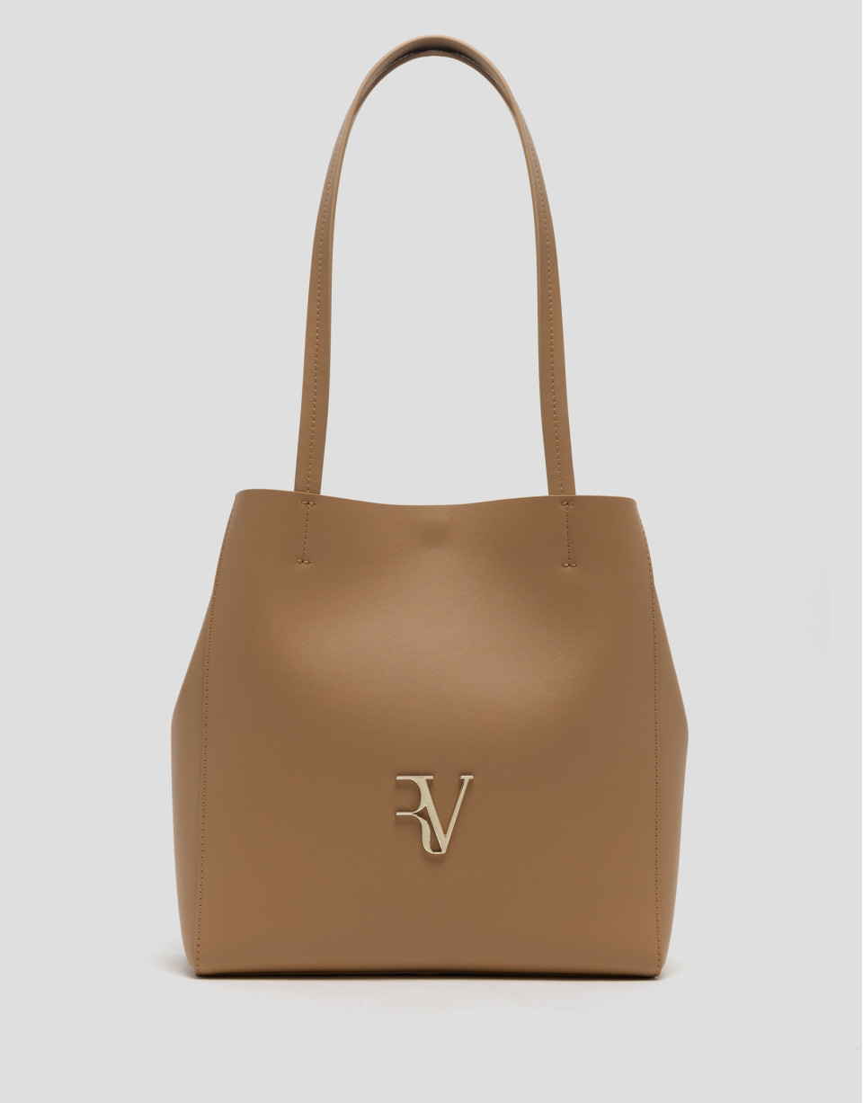 Bolso Bruna Tote Maxi piel cámel - Mujer | Roberto Verino