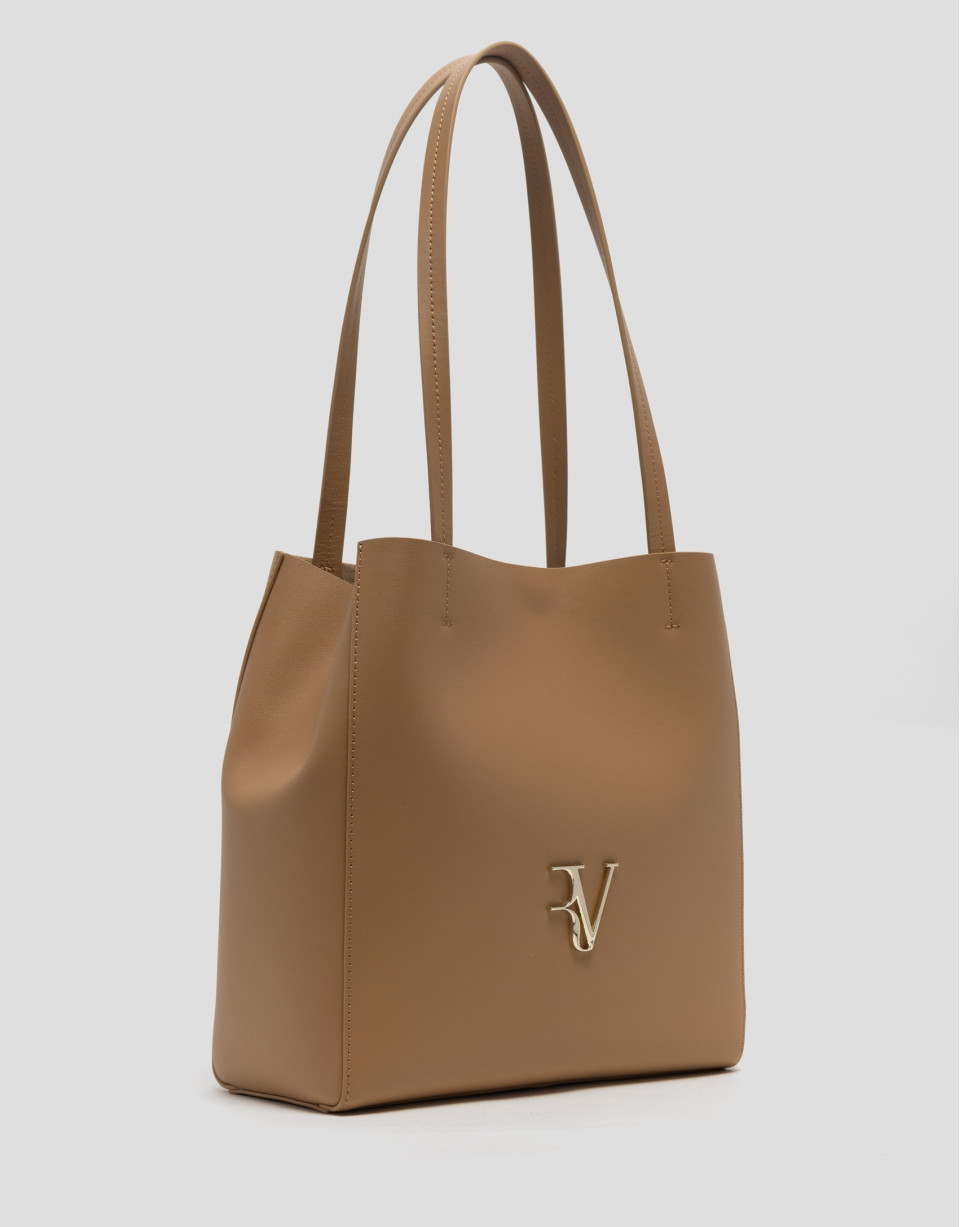 Bolso Bruna Tote Maxi piel cámel - Mujer | Roberto Verino