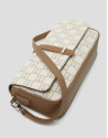 Cream colored baguette Gala bag with RV logos | Roberto Verino