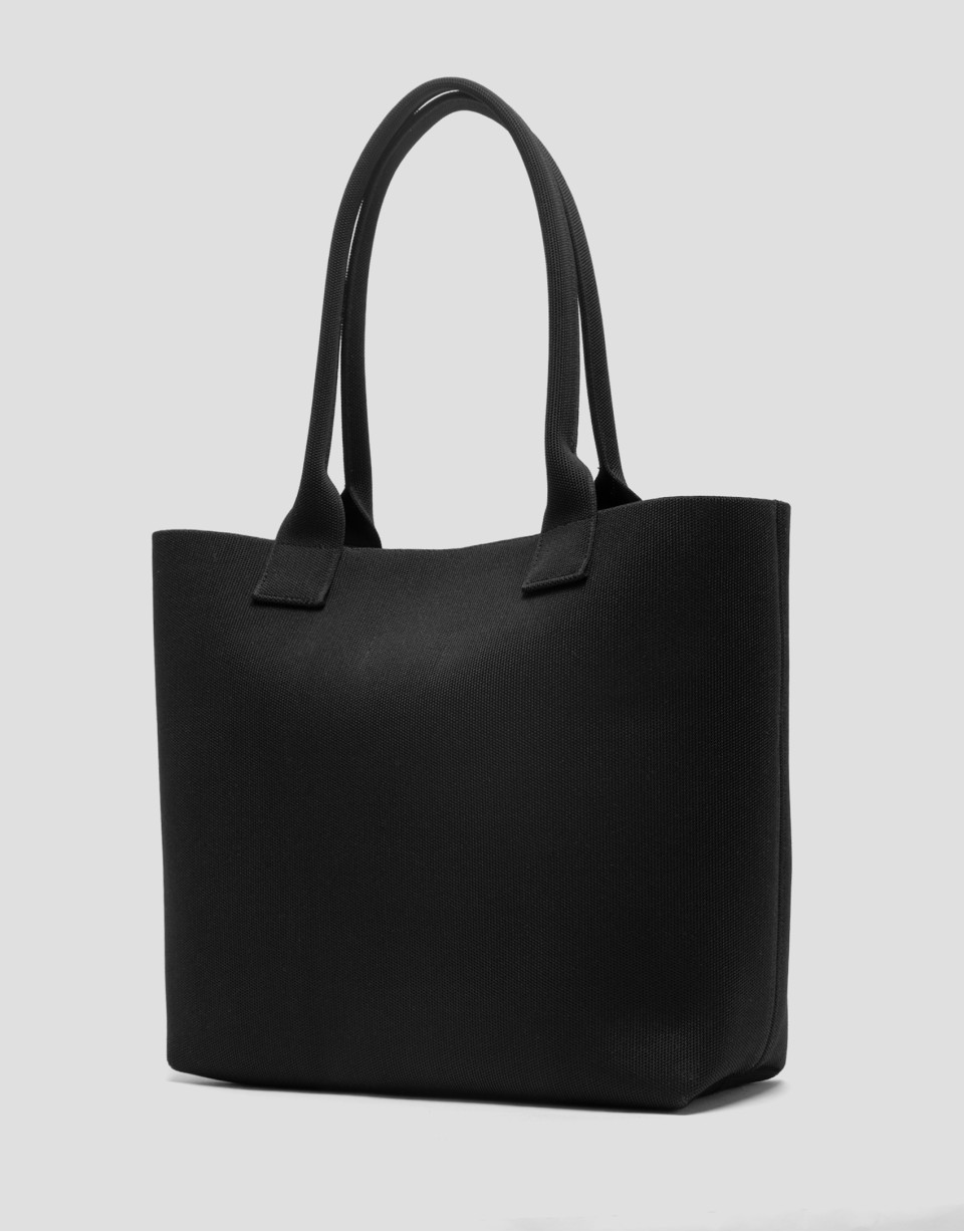 Black knit maxi Kendall shopping bag - Woman | Roberto Verino