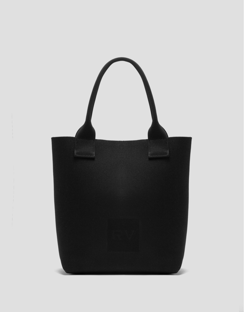 Black knit Kendall shopping bag - Woman | Roberto Verino