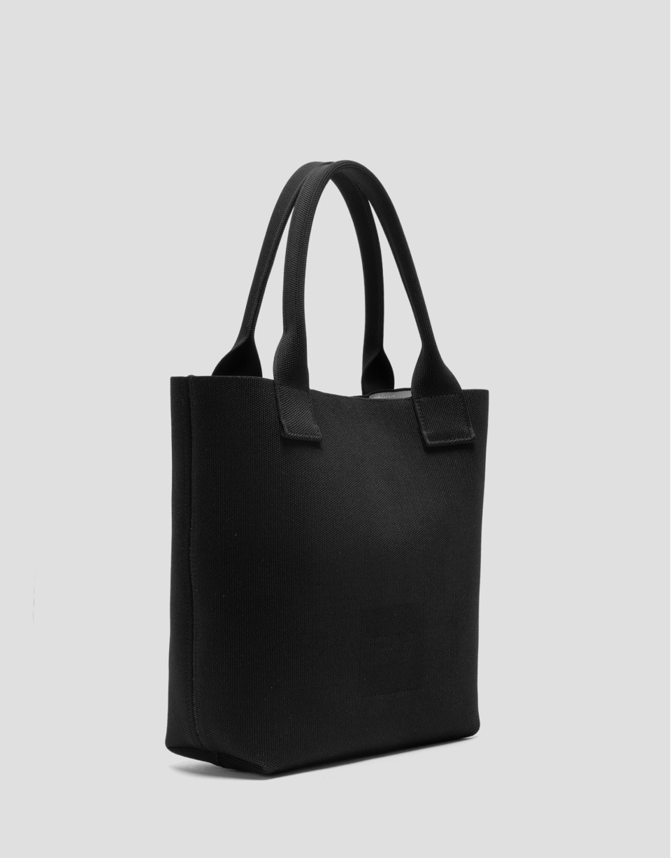 Black knit Kendall shopping bag - Woman | Roberto Verino