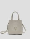 Beige leather midi Bruna Tote bag - Woman | Roberto Verino