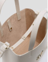 Beige leather midi Bruna Tote bag - Woman | Roberto Verino