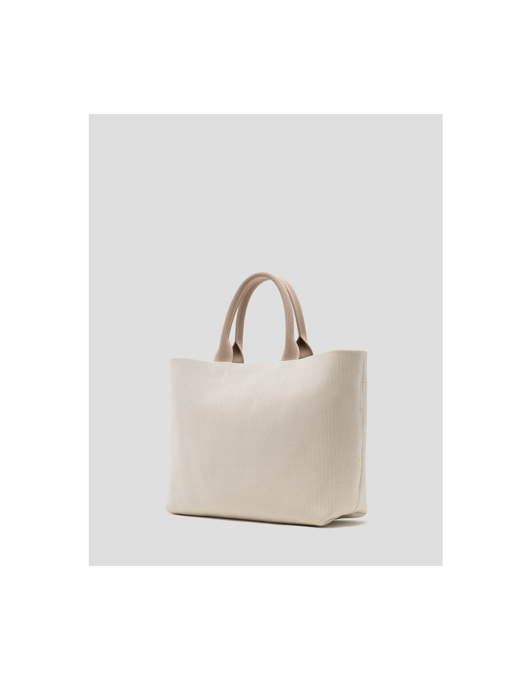 Beige knit Kendall satchel bag - Woman - SS2025 | Roberto Verino