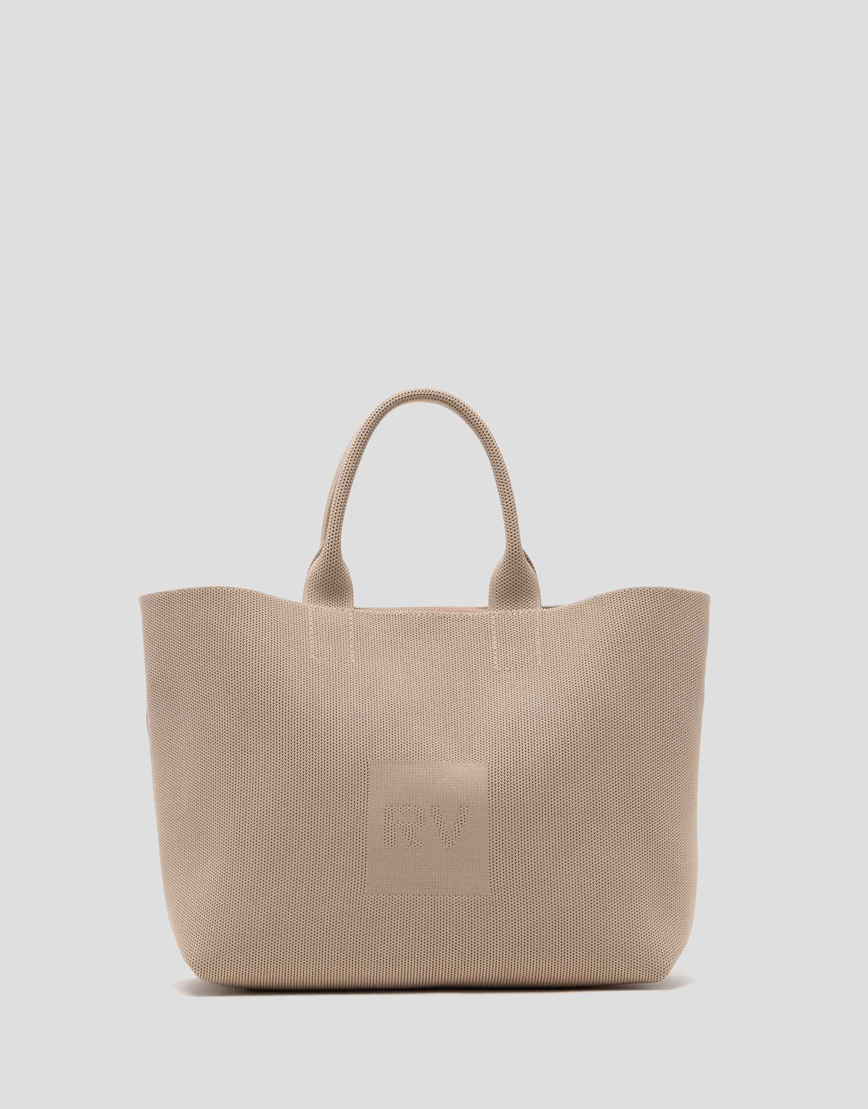 Nude knit Kendall satchel bag - Woman - SS2025 | Roberto Verino