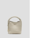 Beige Midi Paula Hobo handbag with braided ... | Roberto Verino
