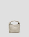 Bolso de mano Paula Clutch piel trenzada crudo | Roberto Verino