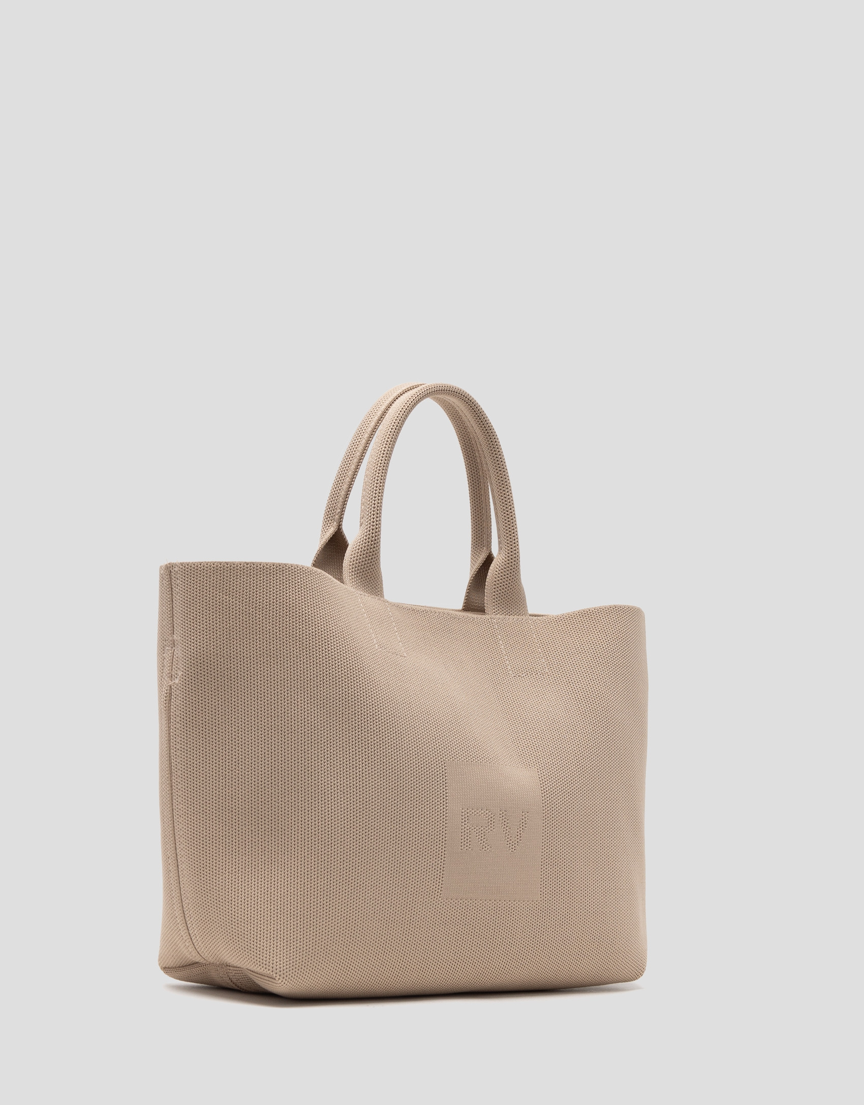 Nude knit Kendall satchel bag - Woman - SS2025 | Roberto Verino