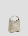 Beige Midi Paula Hobo handbag with braided ... | Roberto Verino