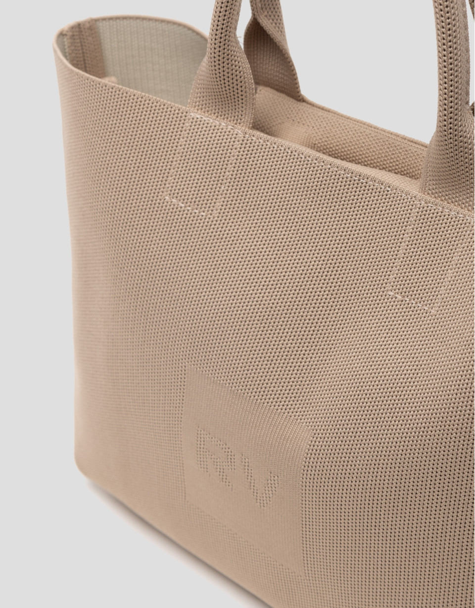 Nude knit Kendall satchel bag - Woman - SS2025 | Roberto Verino