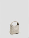 Beige Paula Clutch bag with braided leather  | Roberto Verino