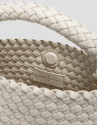 Beige Paula Clutch bag with braided leather  | Roberto Verino