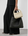 Bolso de mano Paula Hobo Midi piel trenzada ... | Roberto Verino