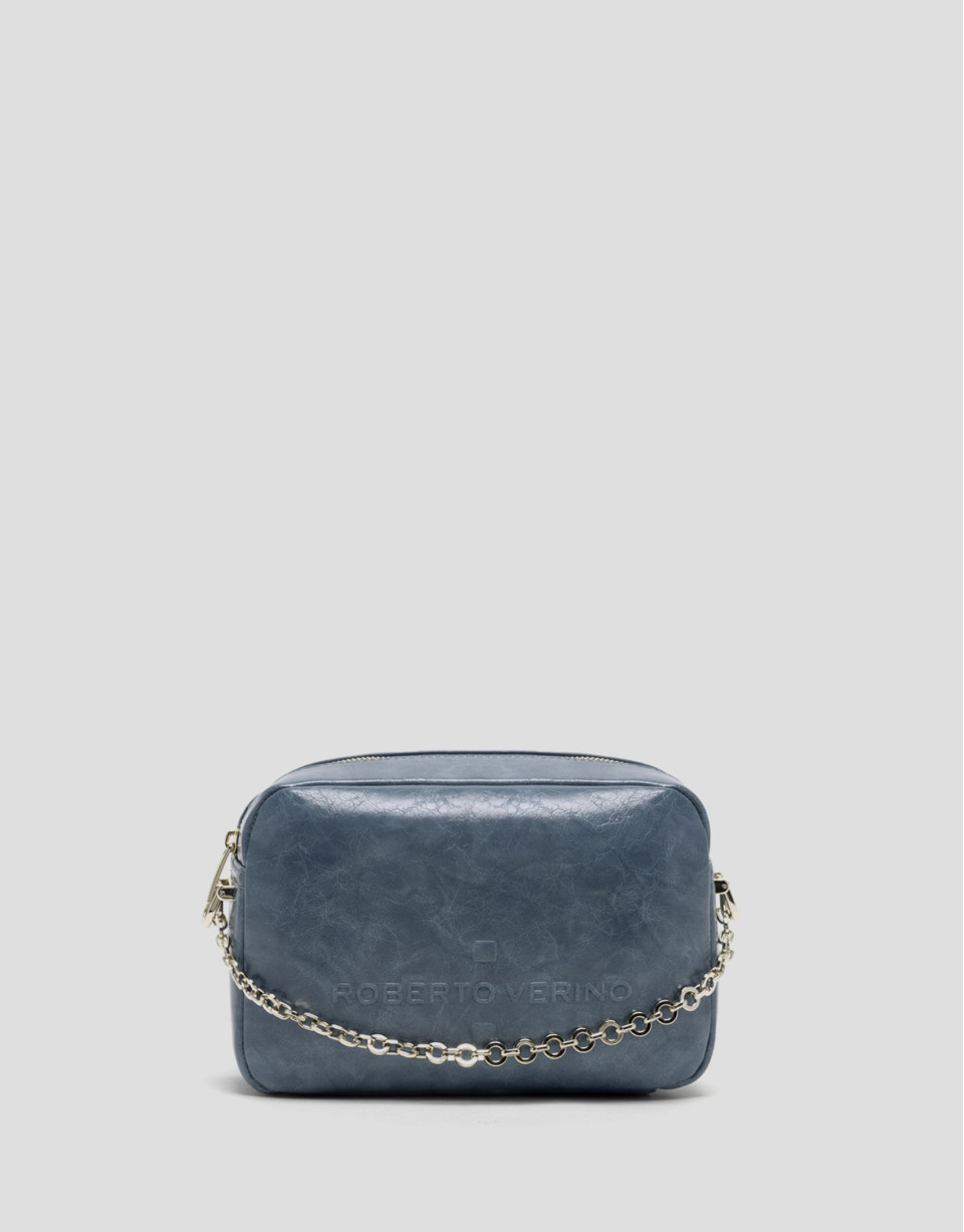 Cobalt blue Bazín Urban Midi shoulder bag | Roberto Verino