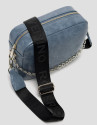 Cobalt blue Bazín Urban Midi shoulder bag | Roberto Verino