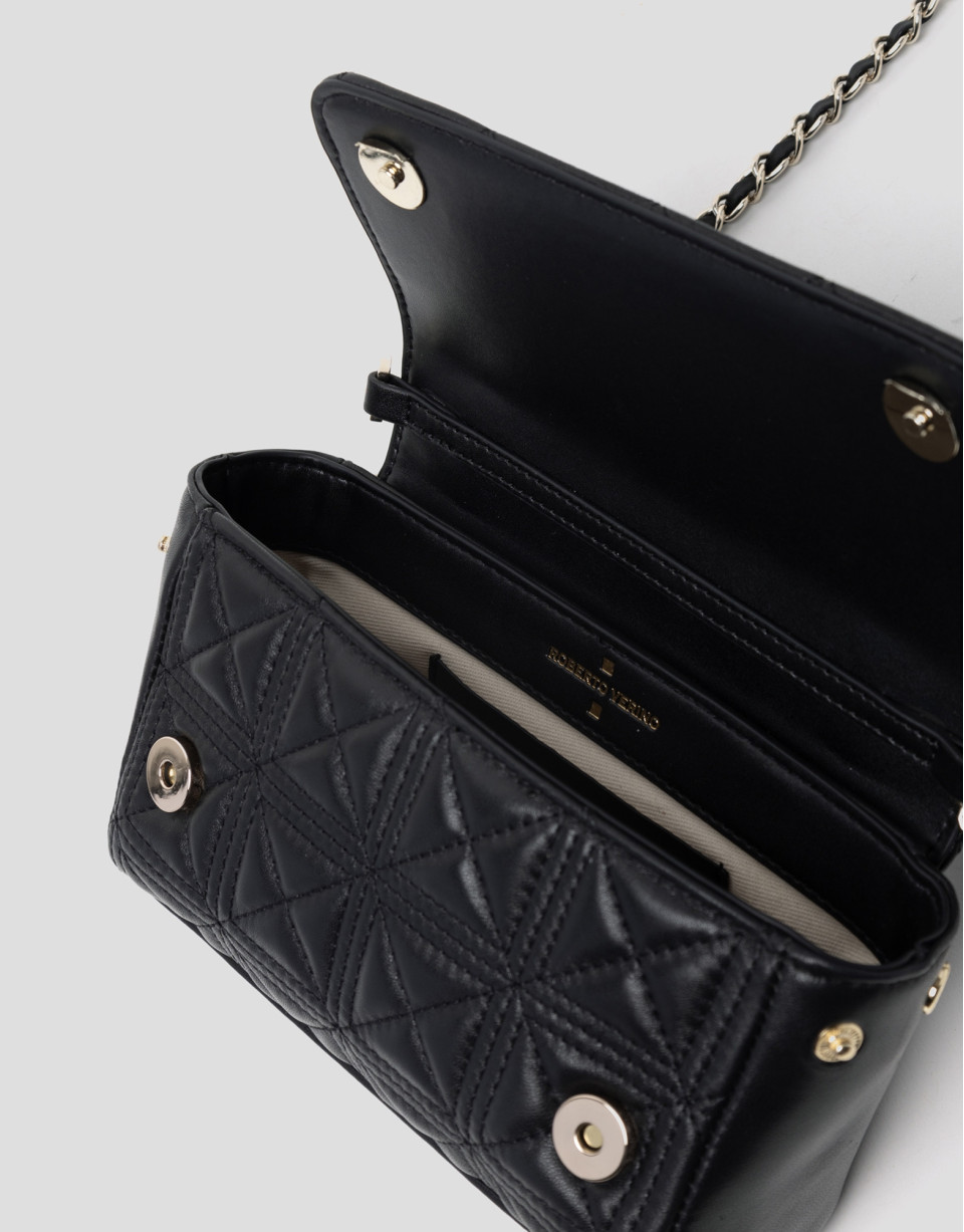 Bolso Linda Micro piel acolchada negro - Mujer | Roberto Verino