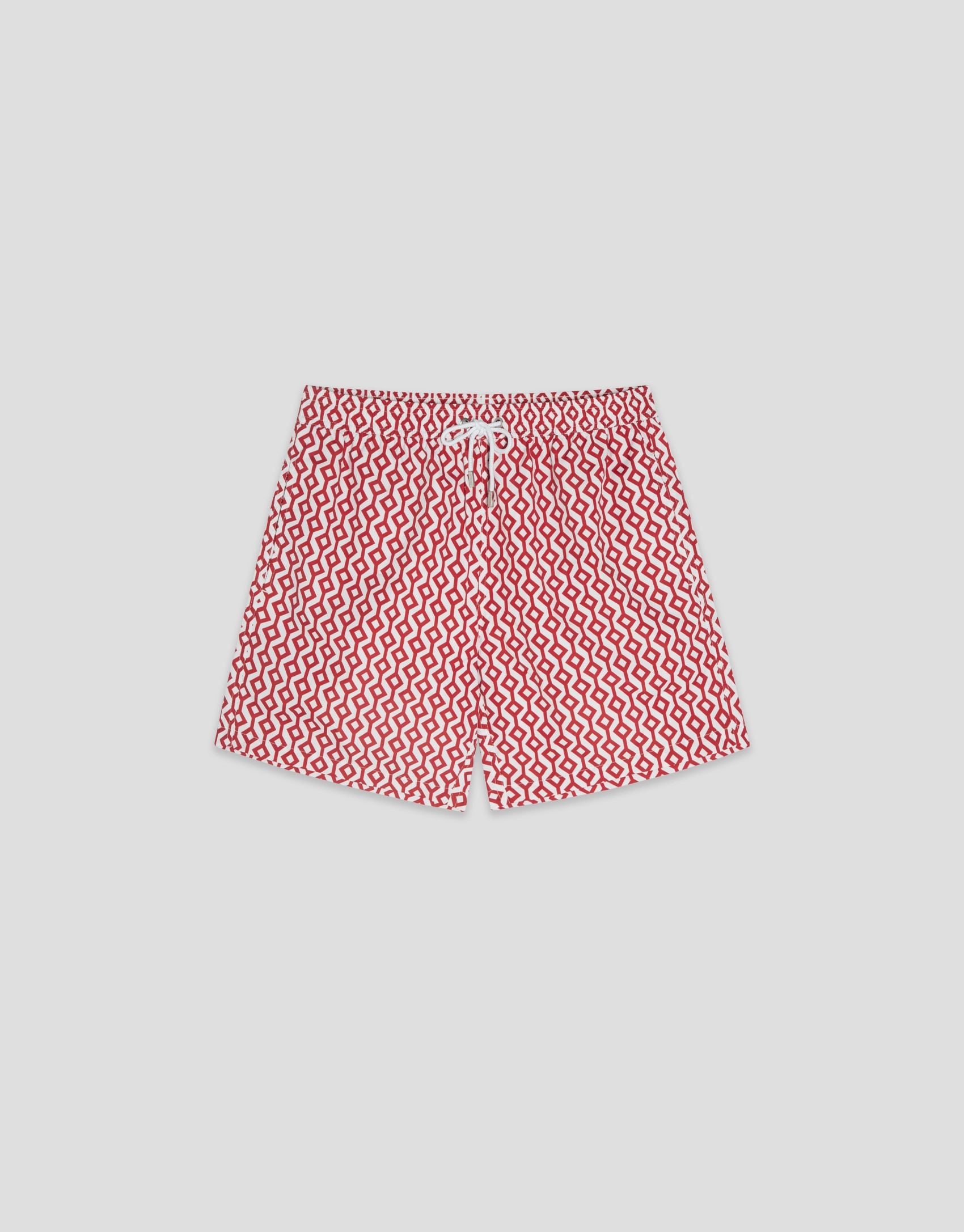 Red geometric print swimsuit - Man - SS2025 | Roberto Verino